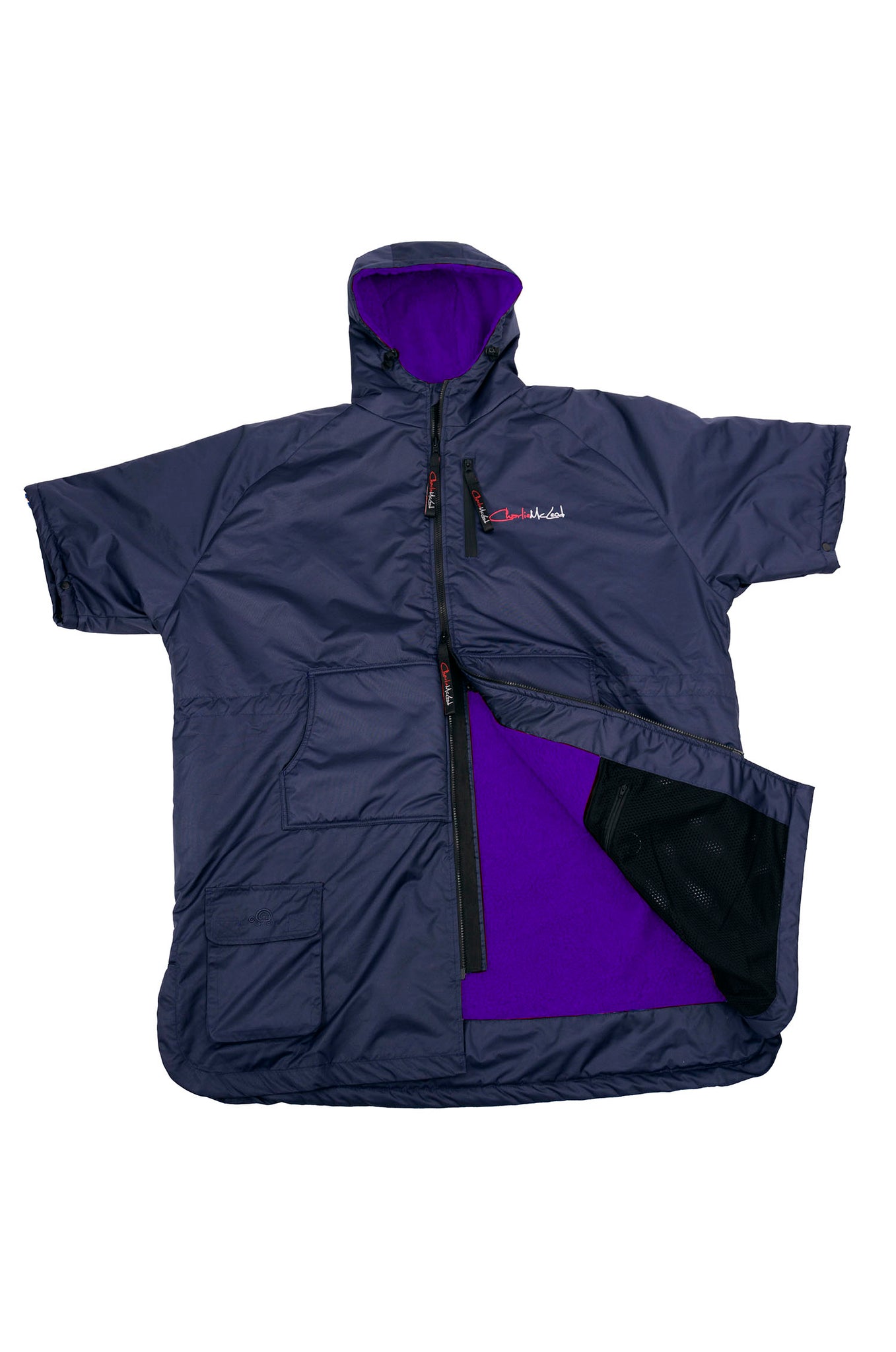Original Sports Cloak Short Sleeve Navy Purple (4583922630791)