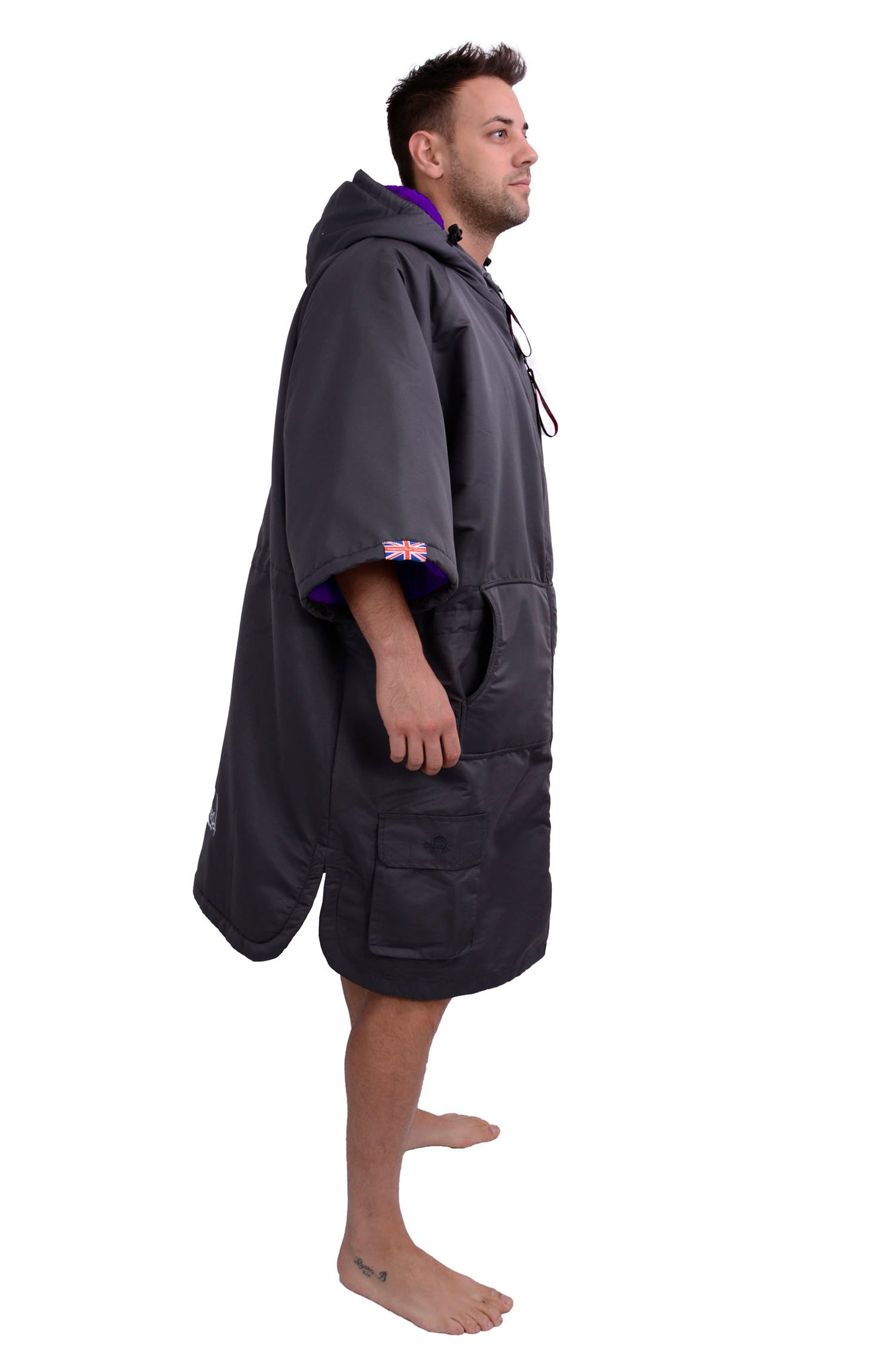 Original Sports Cloak Short Sleeve Charcoal Purple (4583922499719)