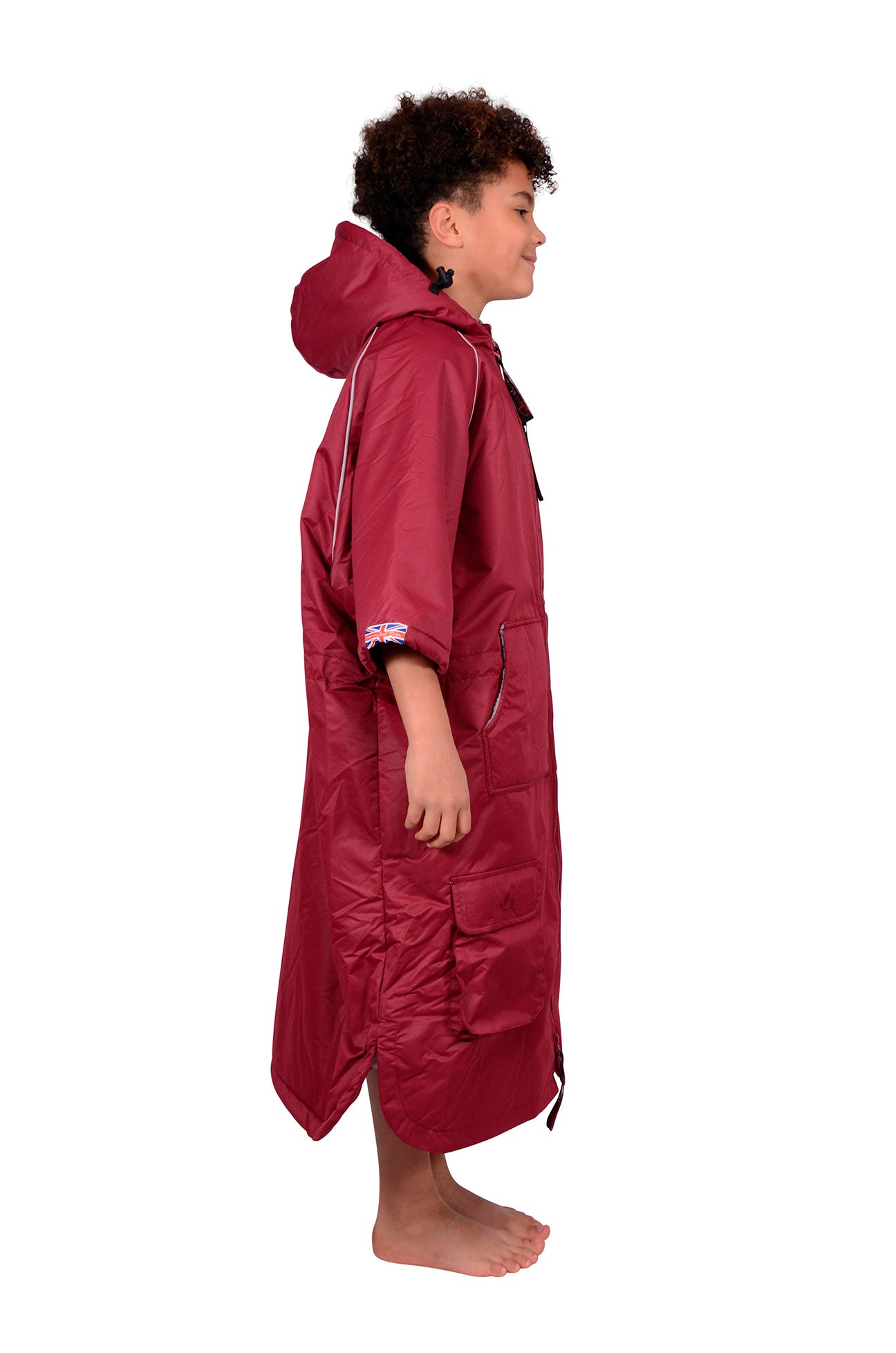 Eco Sports Cloak Kids Short Sleeve Burgundy Grey (5326392164508)