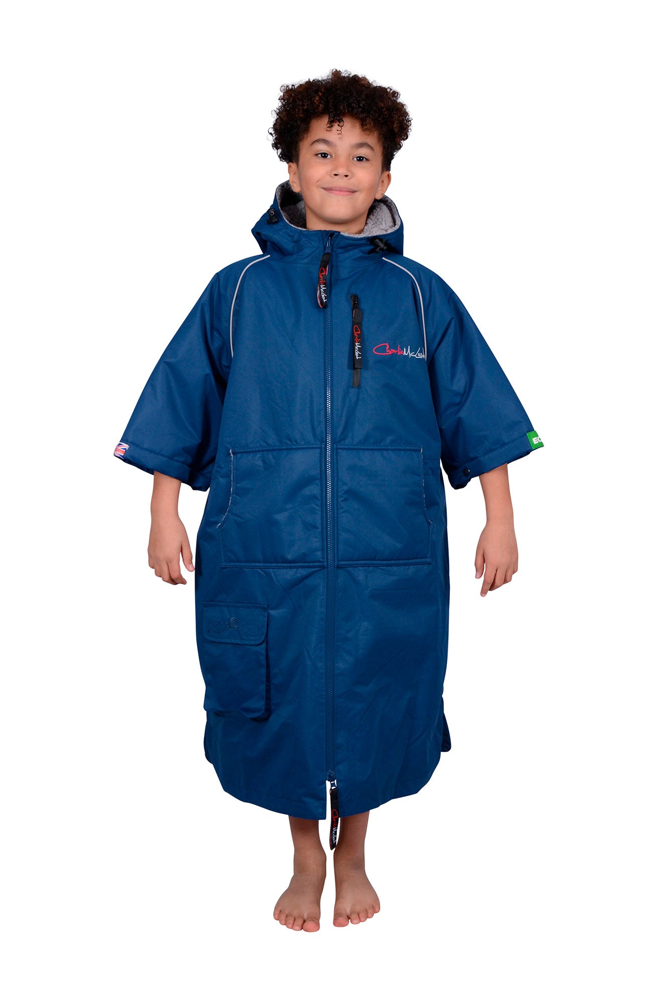 Eco Sports Cloak Kids Short Sleeve Navy Grey (5301769666716)