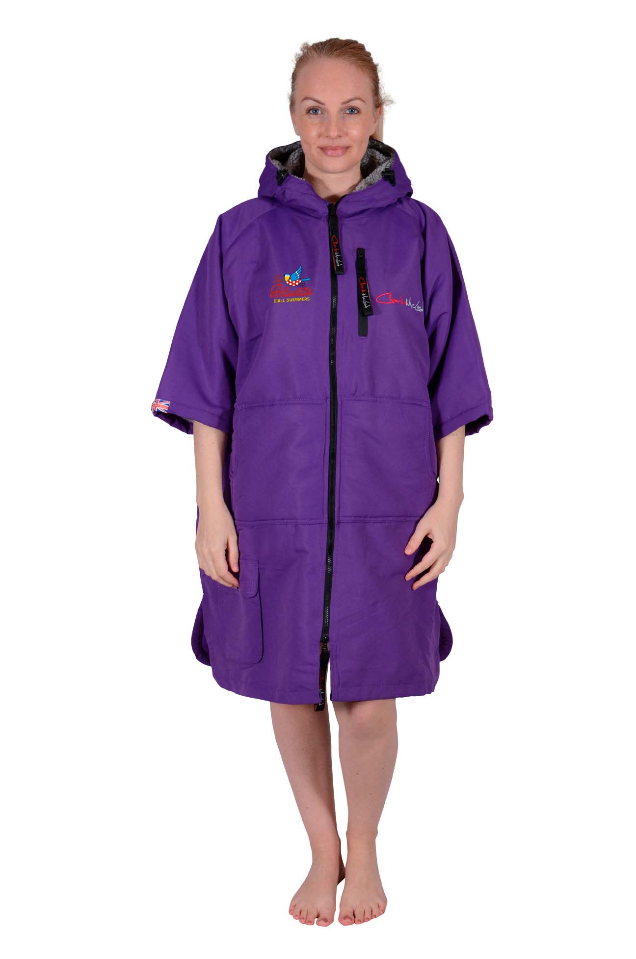 Bluetits Original Sports Cloak Short Sleeve Purple Grey (7535811952859)