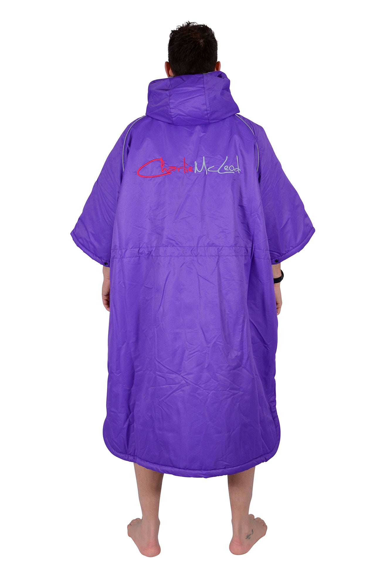 Eco Sports Cloak Short Sleeve Purple Grey - Change Robe – Charlie McLeod