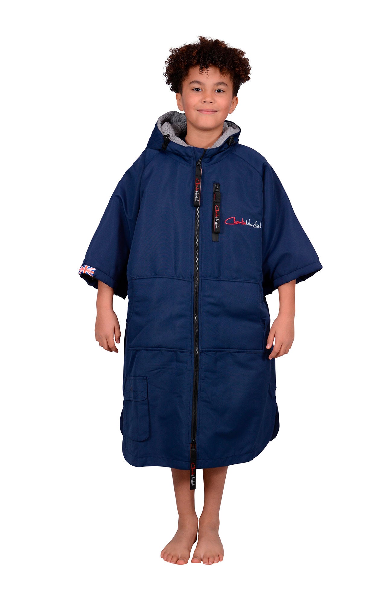 Original Sports Cloak Kids Short Sleeve Navy Grey (4583921090695)