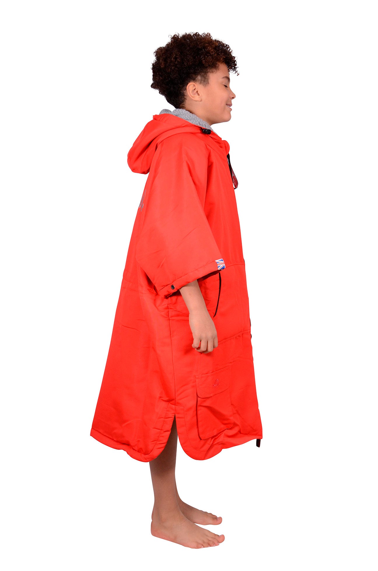 Original Sports Cloak Kids Short Sleeve Red Grey (4583921156231)